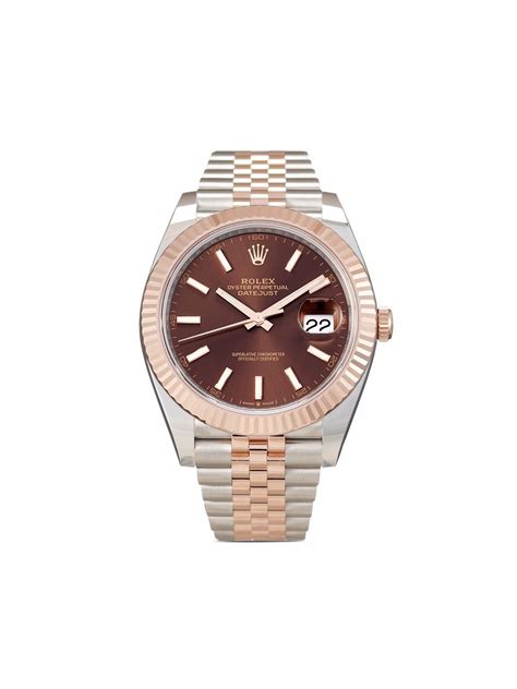 rolex datejust braun|Rolex Datejust wrist watch.